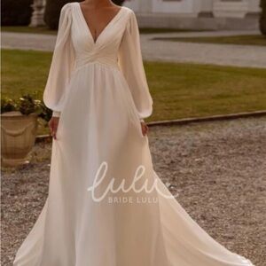 Long Sleeve Cream Dress